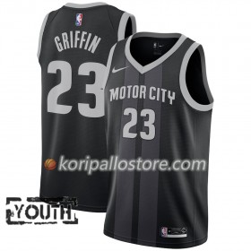 Detroit Pistons Blake Griffin 23 2018-19 Nike City Edition Musta Sininen Lasten Pelipaidat Swingman